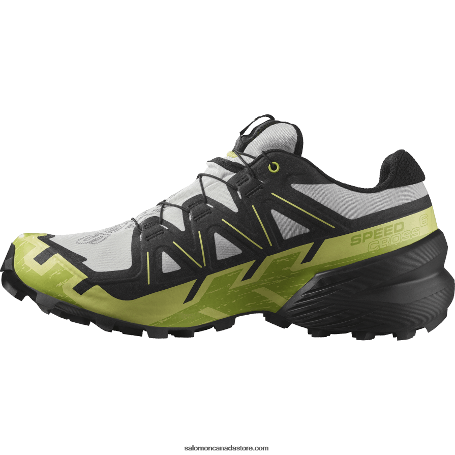 Men\'s Trail Running Shoes - Speedcross 6 Gore-Tex Salomon Lunar Rock/Black/Sunny Lime X6B4FZ1468