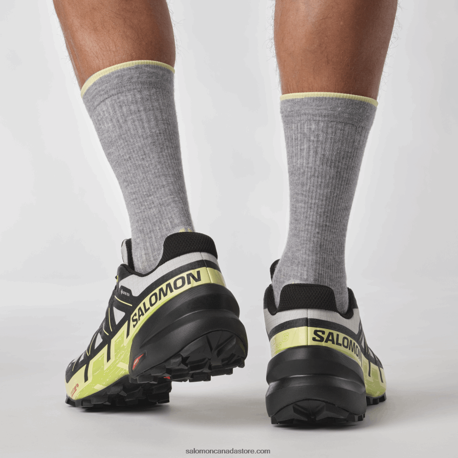 Men\'s Trail Running Shoes - Speedcross 6 Gore-Tex Salomon Lunar Rock/Black/Sunny Lime X6B4FZ1468