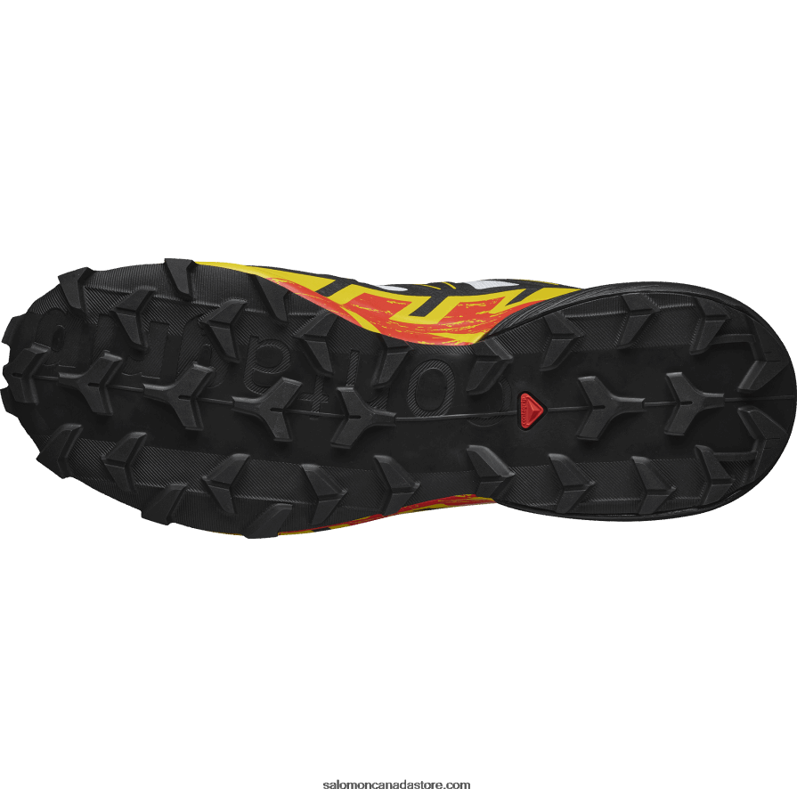 Men\'s Trail Running Shoes - Speedcross 6 Salomon White/Black/Empire Yellow X6B4FZ1451