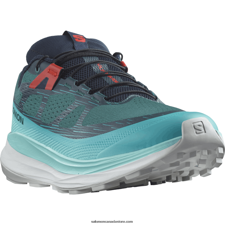 Men\'s Trail Running Shoes - Ultra Glide 2 Salomon Atlantic Deep/Blue Radiance/Fiery Red X6B4FZ1438
