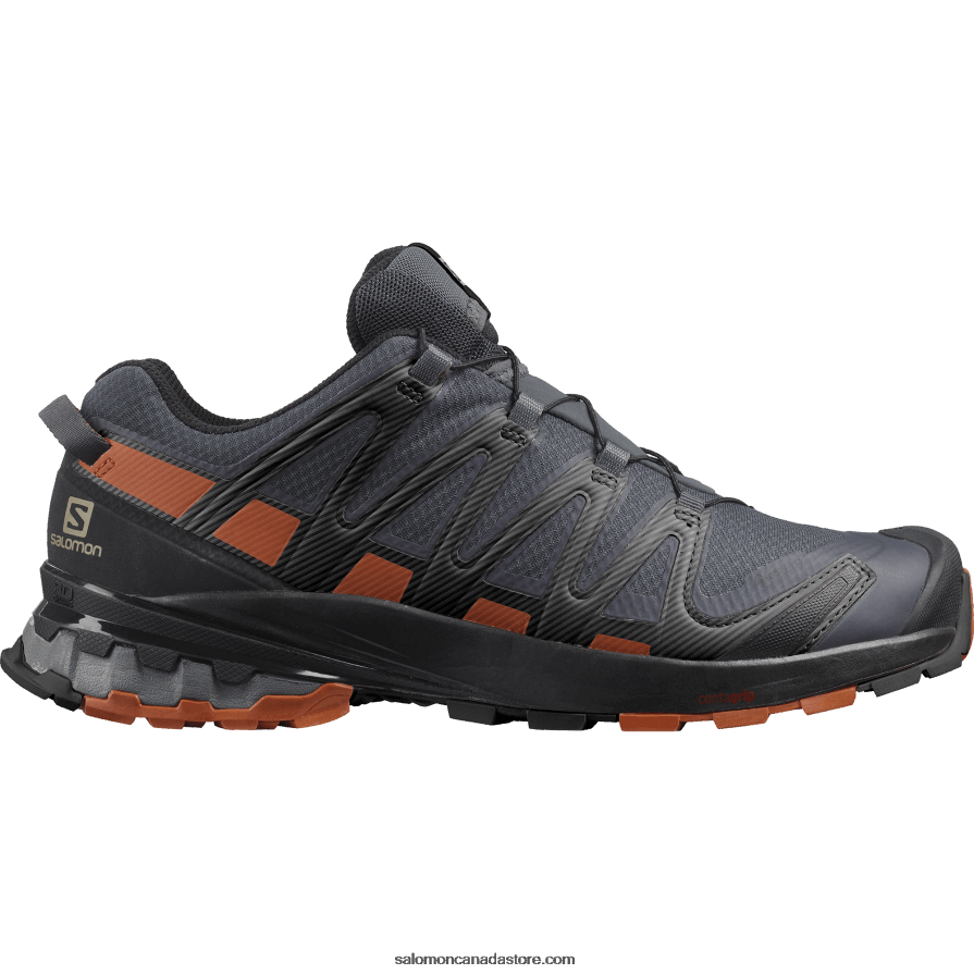 Men's Trail Running Shoes - Xa Pro 3D V8 Gore-Tex Salomon Ebony/Caramel Cafe/Black X6B4FZ1481
