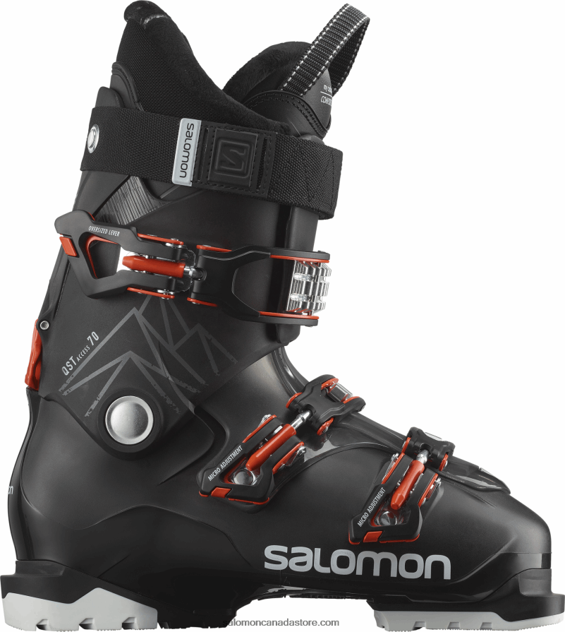 Men's All-Mountain Boots - Qst Access 70 Salomon Black/Anthracite Translucent/Orange X6B4FZ1239