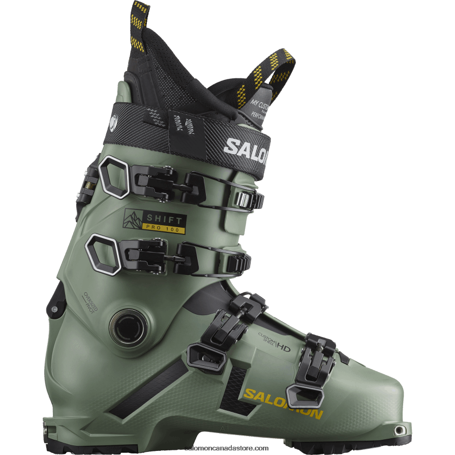 Men's Freeride Boots - Shift Pro 100 At Salomon Oil Green/Black/Solar Power X6B4FZ1232