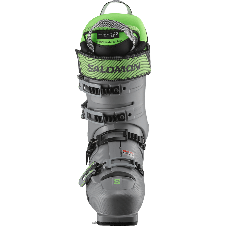 Men\'s On-Piste Boots - S/Pro Alpha 120 Salomon Steel Grey/Pastel Neon Green 1/Black X6B4FZ1230