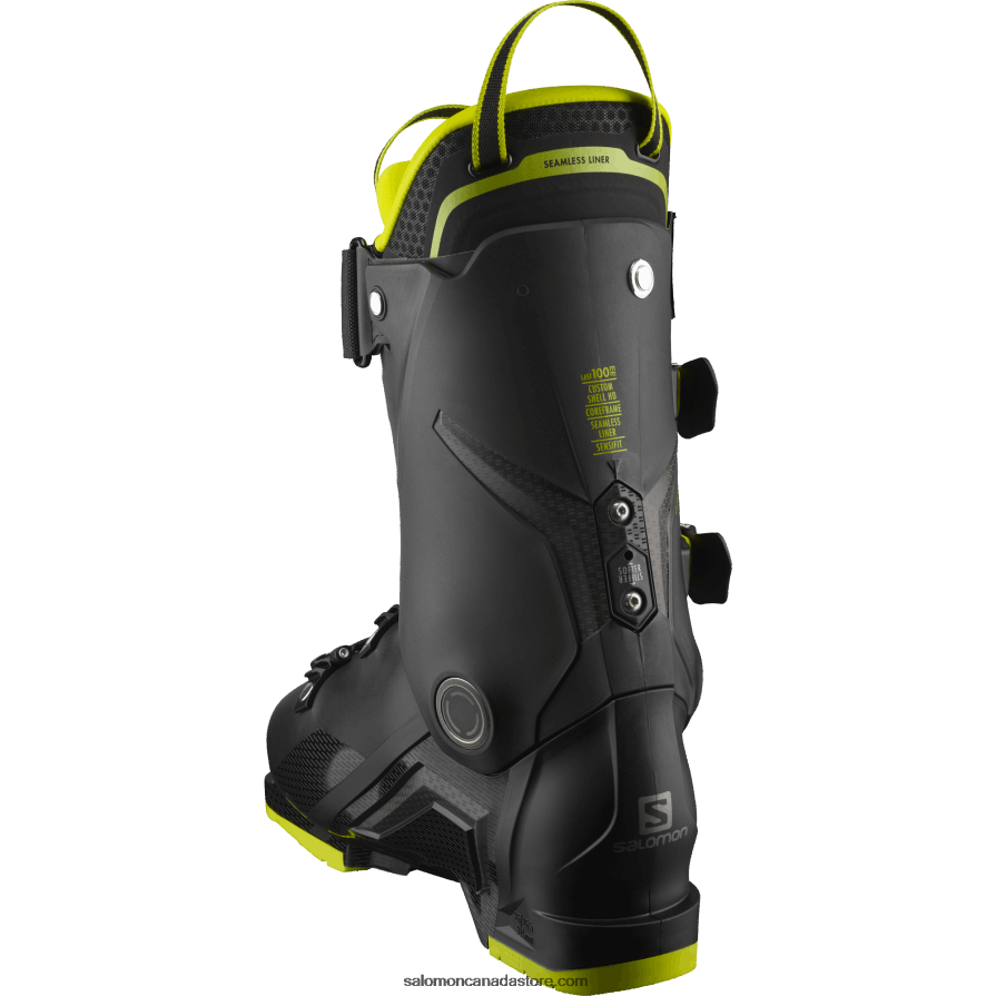 Men\'s On-Piste Boots - S/Pro Mv 110 Salomon Black/Acid Green/Dark Silver Metallics05 X6B4FZ1231