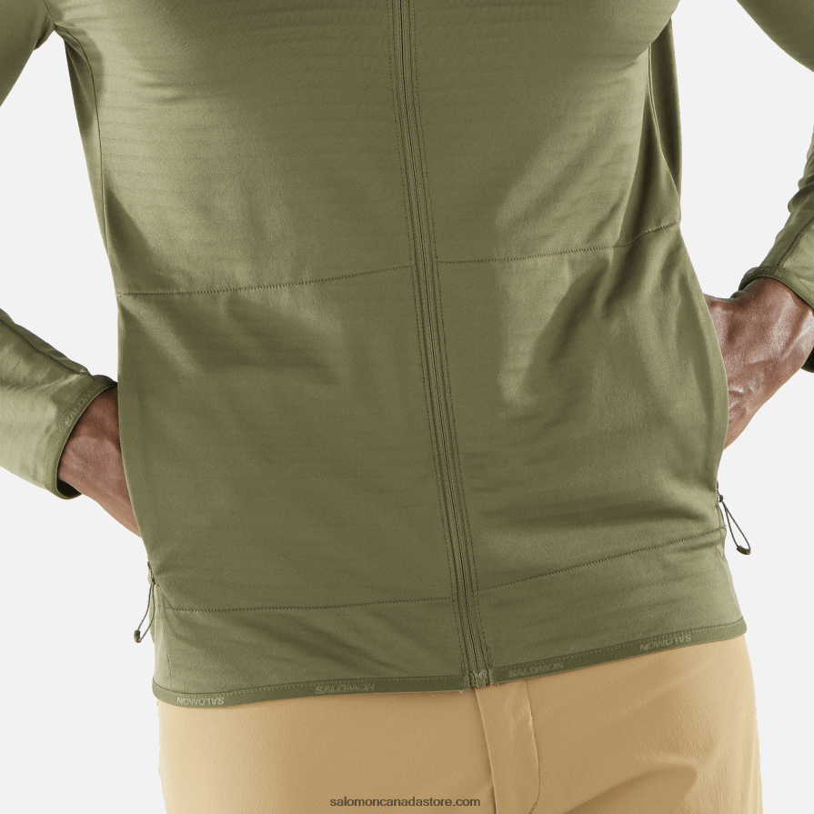 Men\'s Full Zip Midlayer Jacket - Essential Lightwarm Salomon Grape Leaf X6B4FZ555