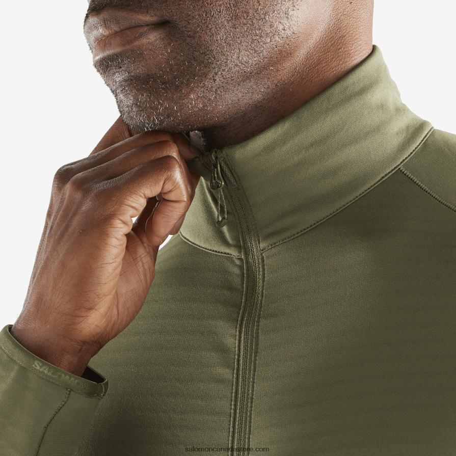 Men\'s Full Zip Midlayer Jacket - Essential Lightwarm Salomon Grape Leaf X6B4FZ555