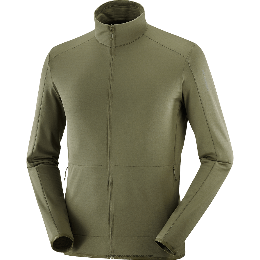 Men\'s Full Zip Midlayer Jacket - Essential Lightwarm Salomon Grape Leaf X6B4FZ555