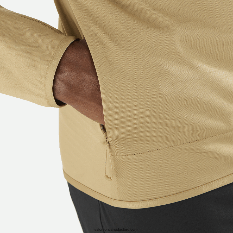 Men\'s Full Zip Midlayer Jacket - Essential Lightwarm Salomon Kelp X6B4FZ552