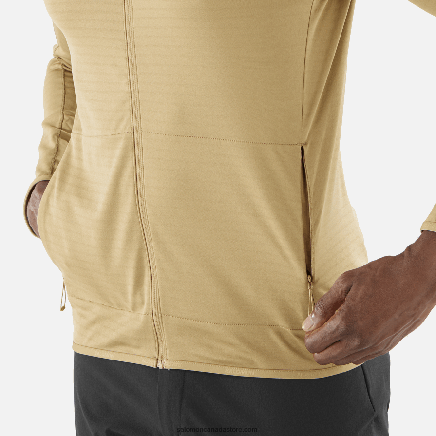 Men\'s Full Zip Midlayer Jacket - Essential Lightwarm Salomon Kelp X6B4FZ552