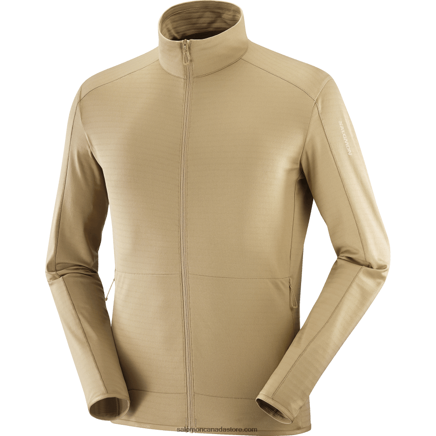 Men\'s Full Zip Midlayer Jacket - Essential Lightwarm Salomon Kelp X6B4FZ552