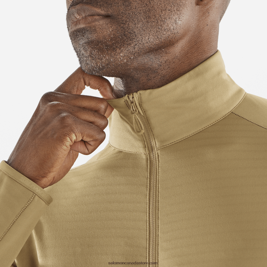 Men\'s Full Zip Midlayer Jacket - Essential Lightwarm Salomon Kelp X6B4FZ552