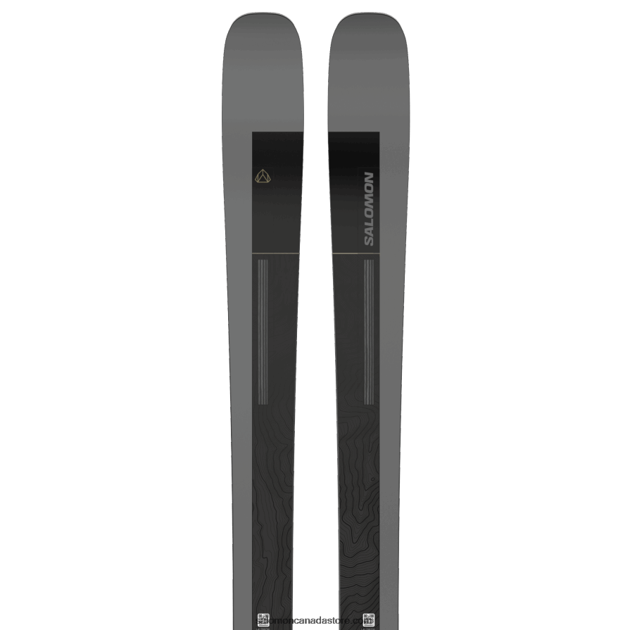 Men's All-Mountain Skis - Stance 96 Salomon Black/Dark Grey/Pale Kakhi Metallic X6B4FZ1213