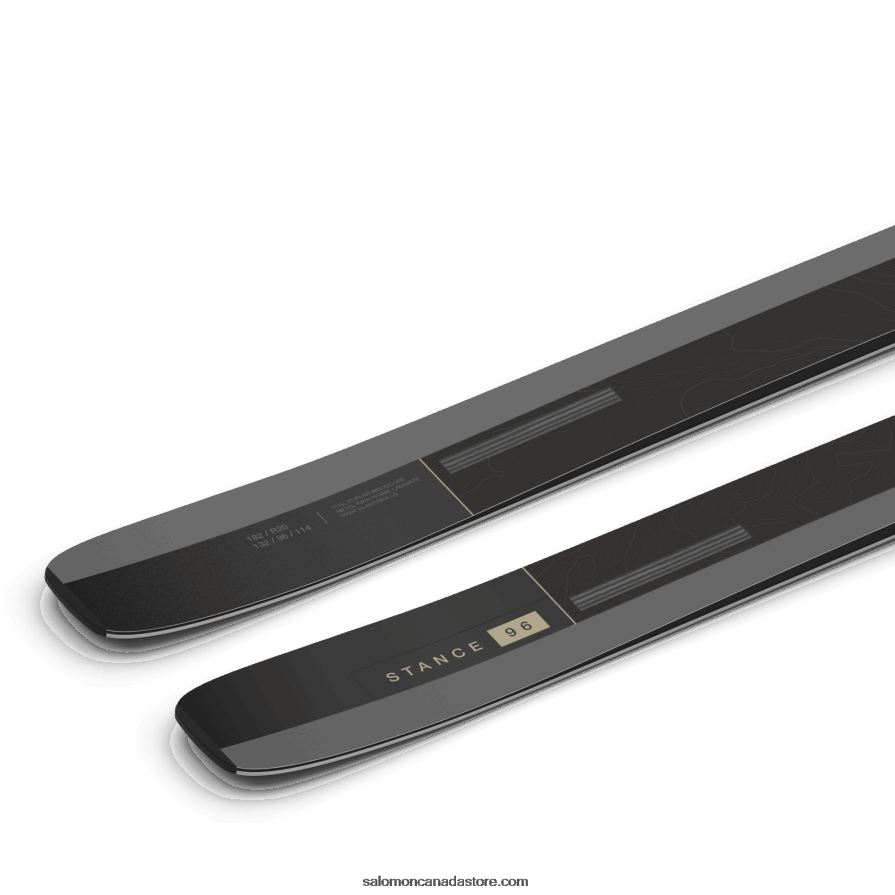 Men\'s All-Mountain Skis - Stance 96 Salomon Black/Dark Grey/Pale Kakhi Metallic X6B4FZ1213