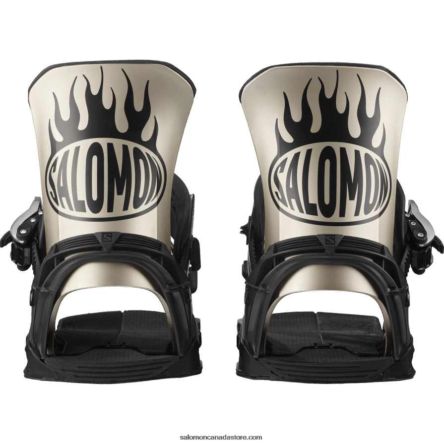 Men\'s Snowboard Bindings - District Pro Team Salomon Metallic Gold X6B4FZ619