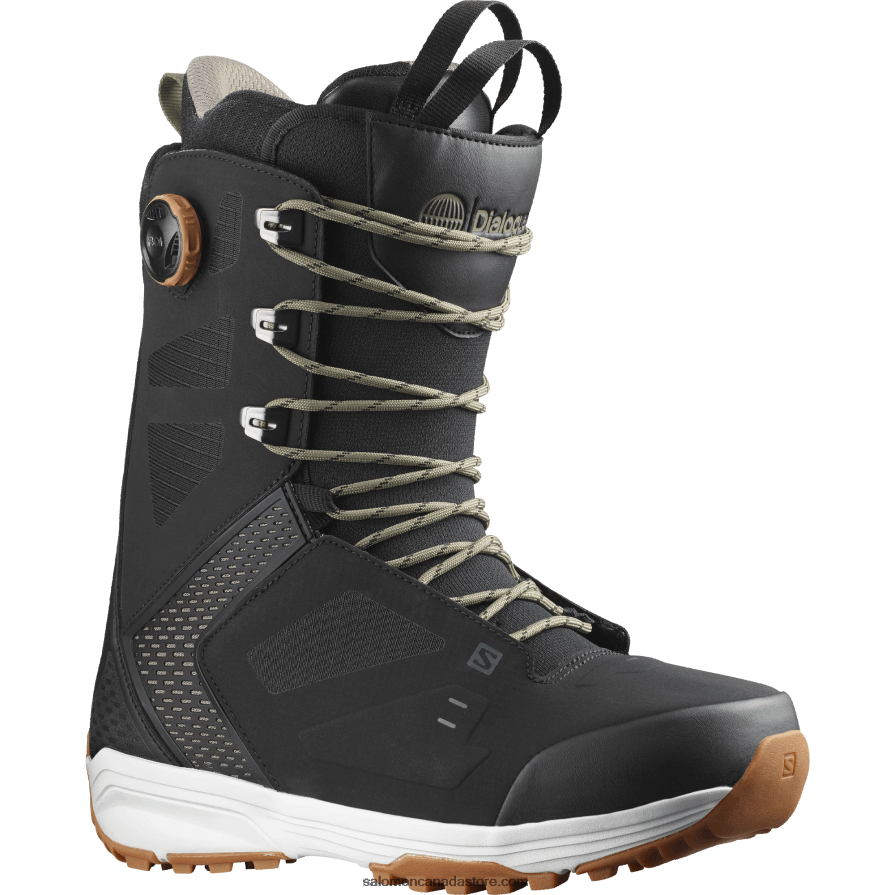 Men\'s Snowboard Boots - Dialogue Lace Sj Boa Salomon Black/Vetiver X6B4FZ584