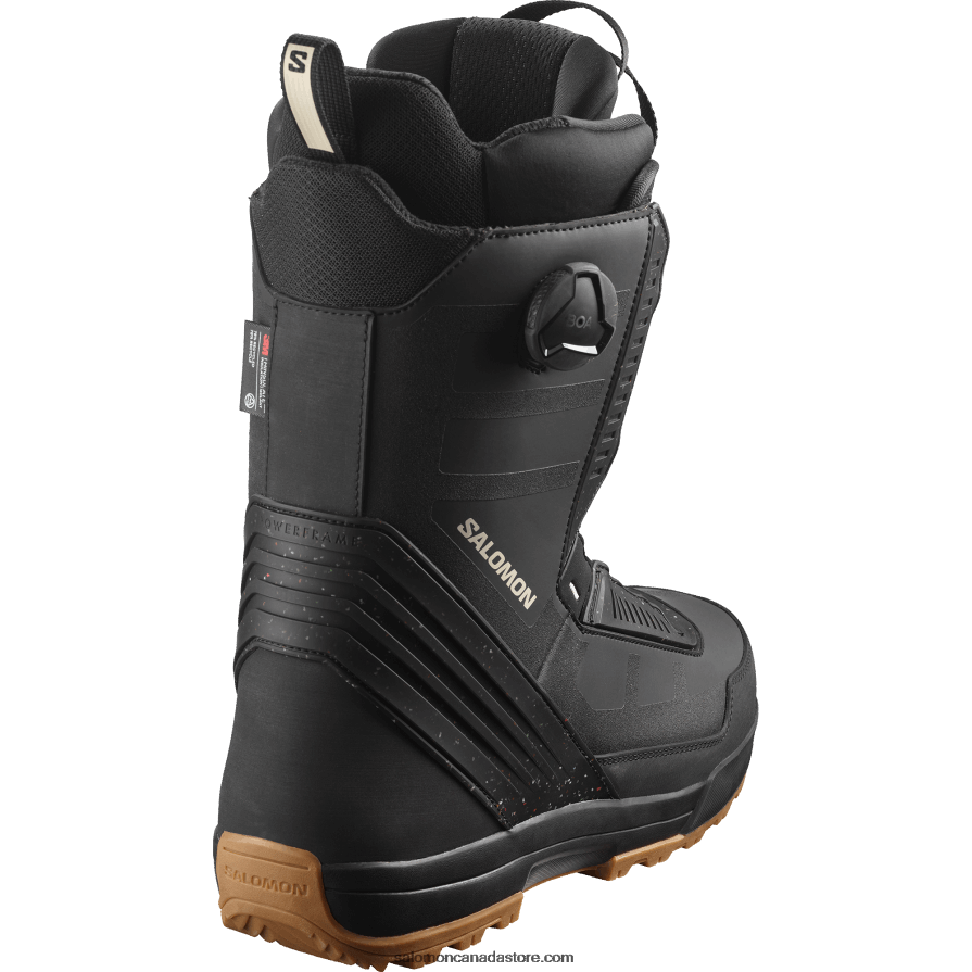 Men\'s Snowboard Boots - Malamute Dual Boa Salomon Black X6B4FZ582