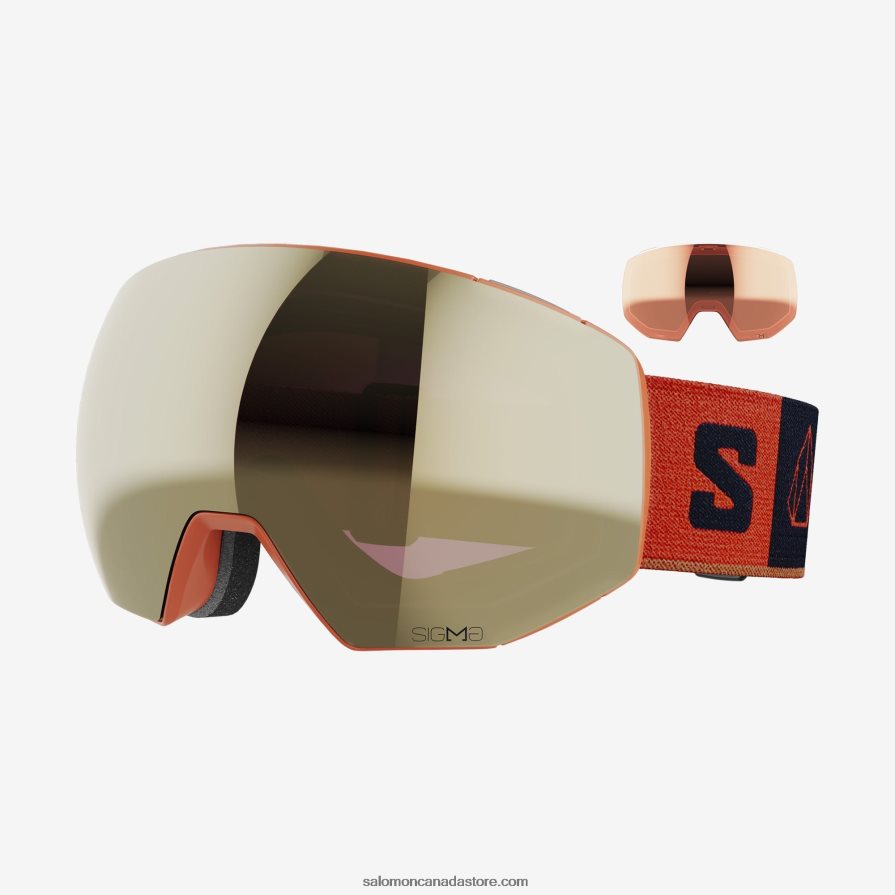 Men's Goggles - Radium Prime Sigma (And Extra Lens) Salomon Burnt Ochre X6B4FZ669