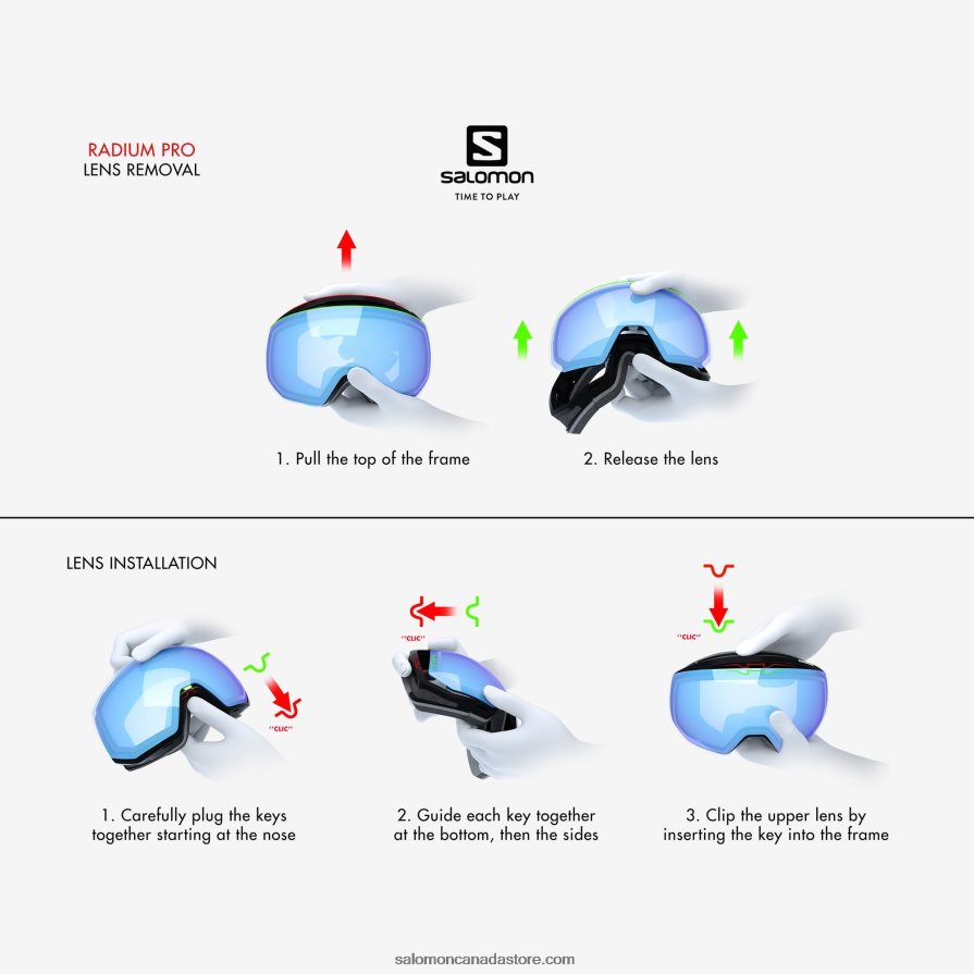 Men\'s Goggles - Radium Pro Sigma Salomon Mallard Blue X6B4FZ646