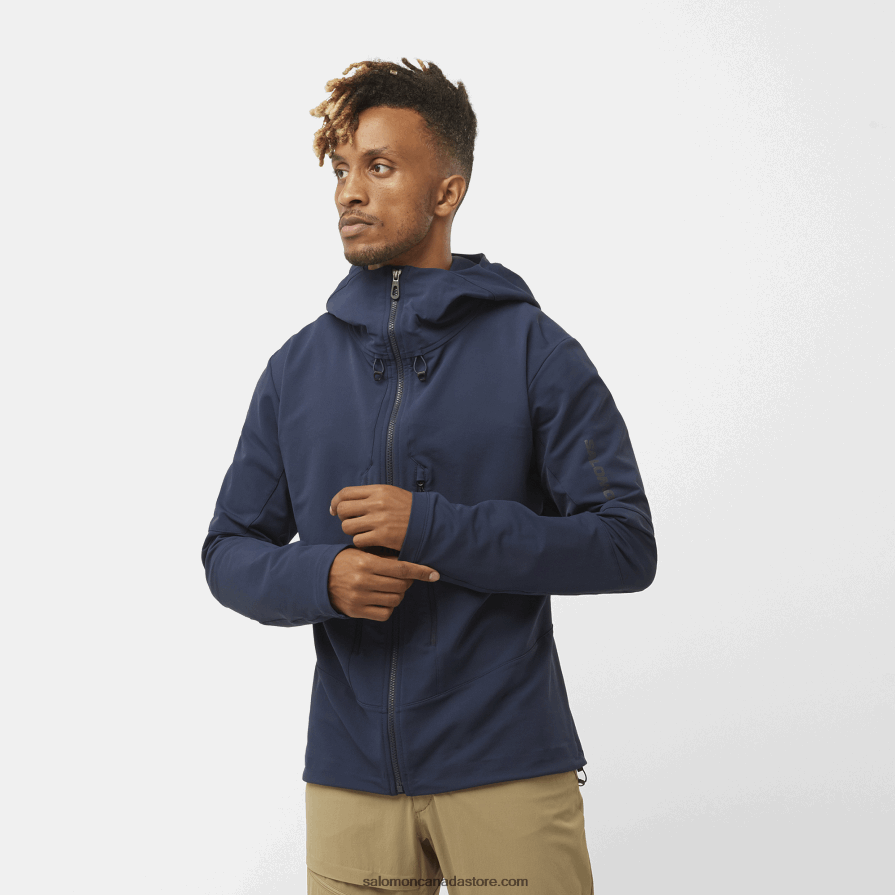 Men's Full Zip Midlayer Jacket - Outpeak Softshell Salomon Navy Iris X6B4FZ1107