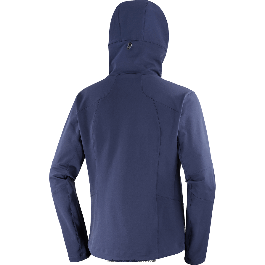 Men\'s Full Zip Midlayer Jacket - Outpeak Softshell Salomon Navy Iris X6B4FZ1107