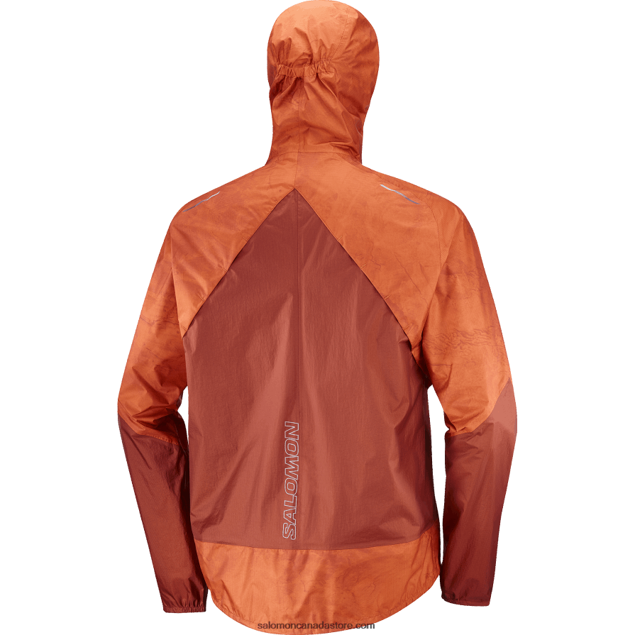 Men\'s Shell Jacket - Bonatti Waterproof Salomon Burnt Ochre/Ao/Burnt Henna X6B4FZ1100