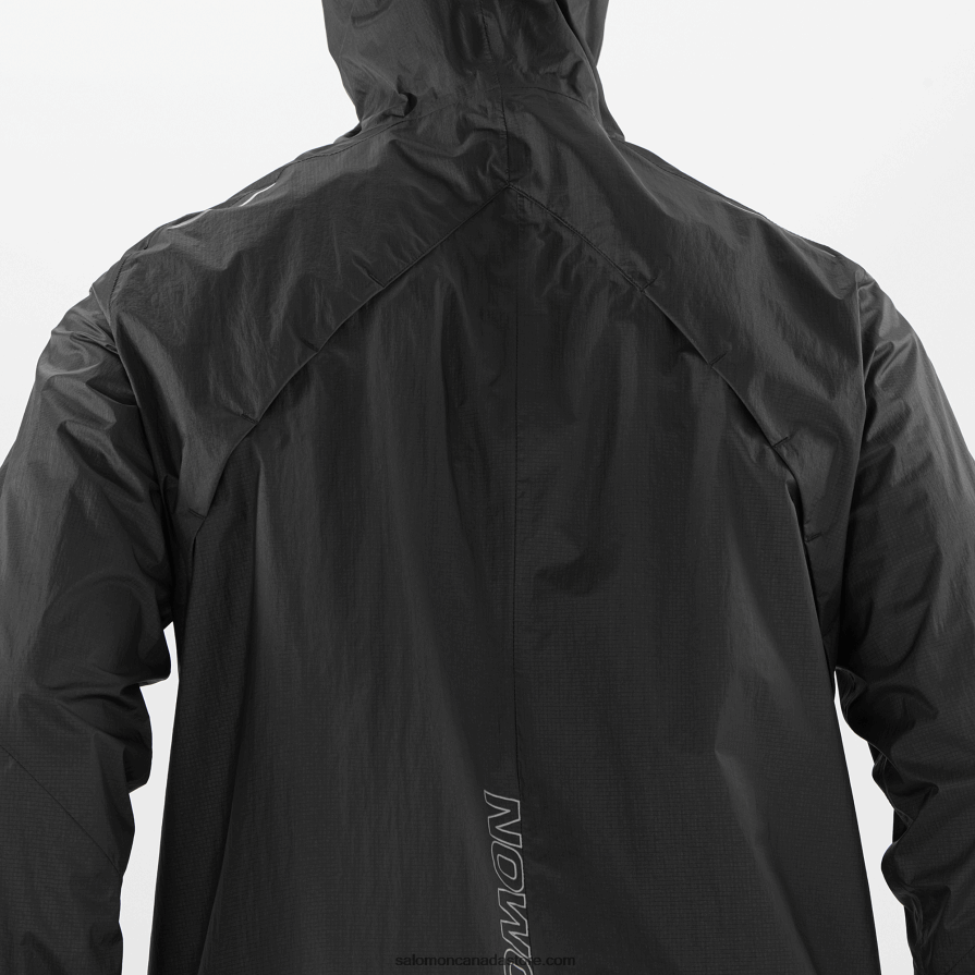 Men\'s Shell Jacket - Bonatti Waterproof Salomon Deep Black X6B4FZ1101