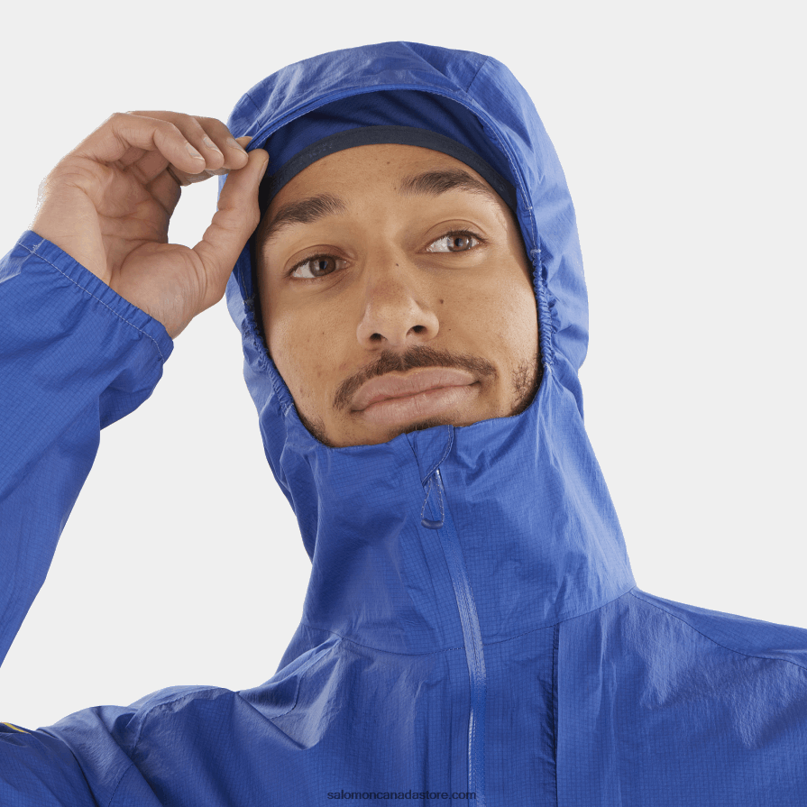 Men\'s Shell Jacket - Bonatti Waterproof Salomon Nautical Blue X6B4FZ1102