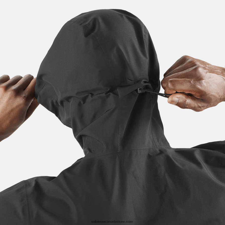 Men\'s Shell Jacket - Outline Gore-Tex 2.5L Salomon Deep Black X6B4FZ1106