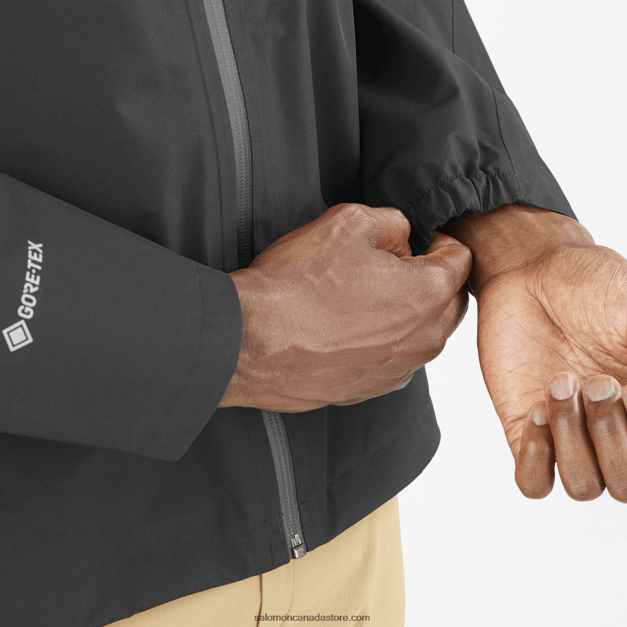 Men\'s Shell Jacket - Outline Gore-Tex 2.5L Salomon Deep Black X6B4FZ1106
