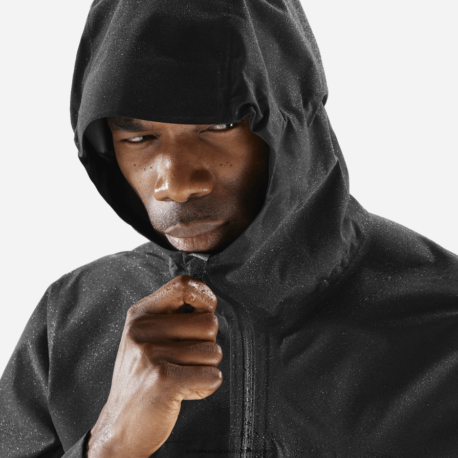 Men\'s Shell Jacket - Outline Gore-Tex 2.5L Salomon Deep Black X6B4FZ1106