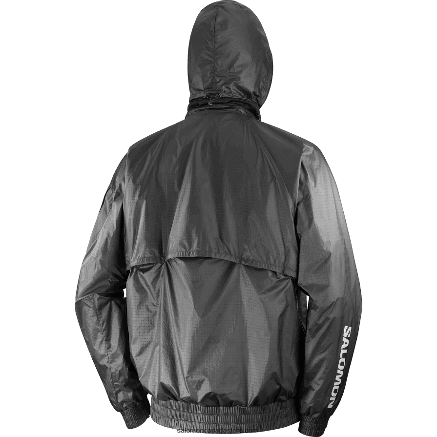 Men\'s Wind Jacket Hoodie - Equipe Salomon Deep Black X6B4FZ1086