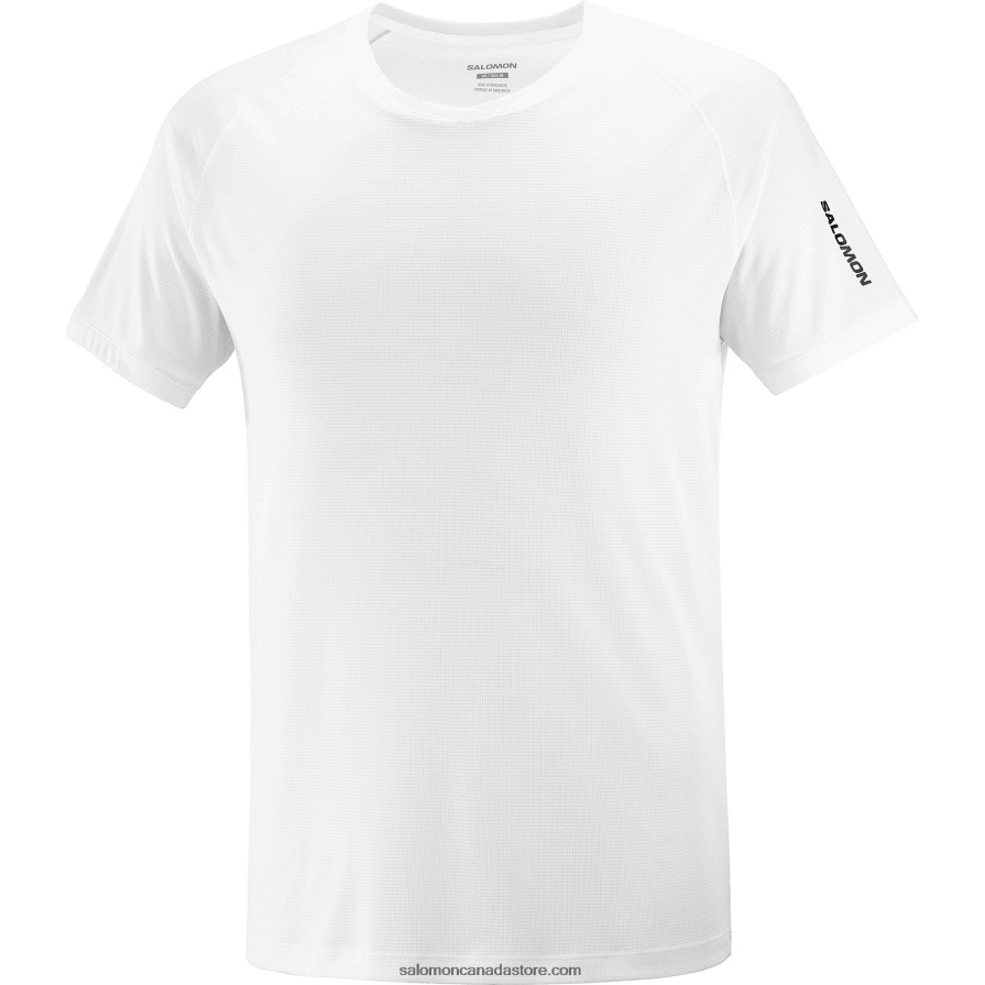 Men\'s Short Sleeve T-Shirt - Equipe Logo Salomon White X6B4FZ1196