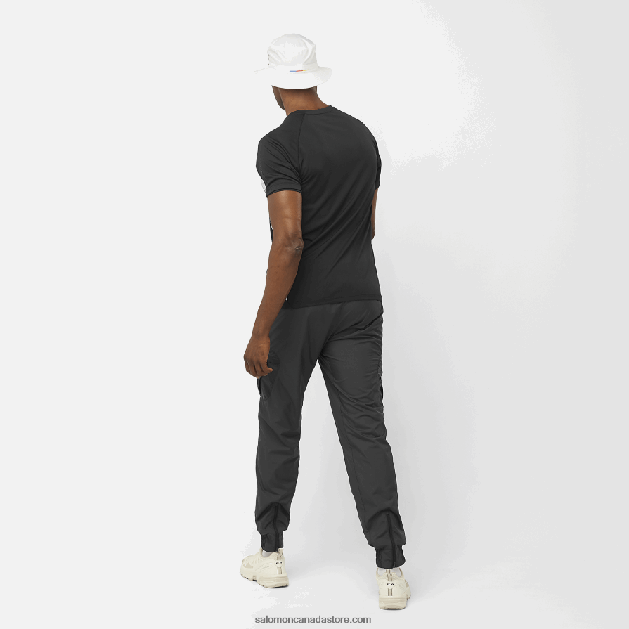 Men\'s Short Sleeve T-Shirt - Equipe Salomon Deep Black/White X6B4FZ243