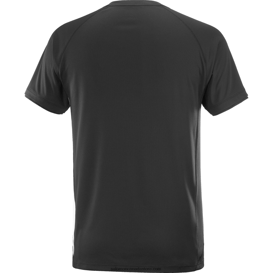 Men\'s Short Sleeve T-Shirt - Equipe Salomon Deep Black/White X6B4FZ243