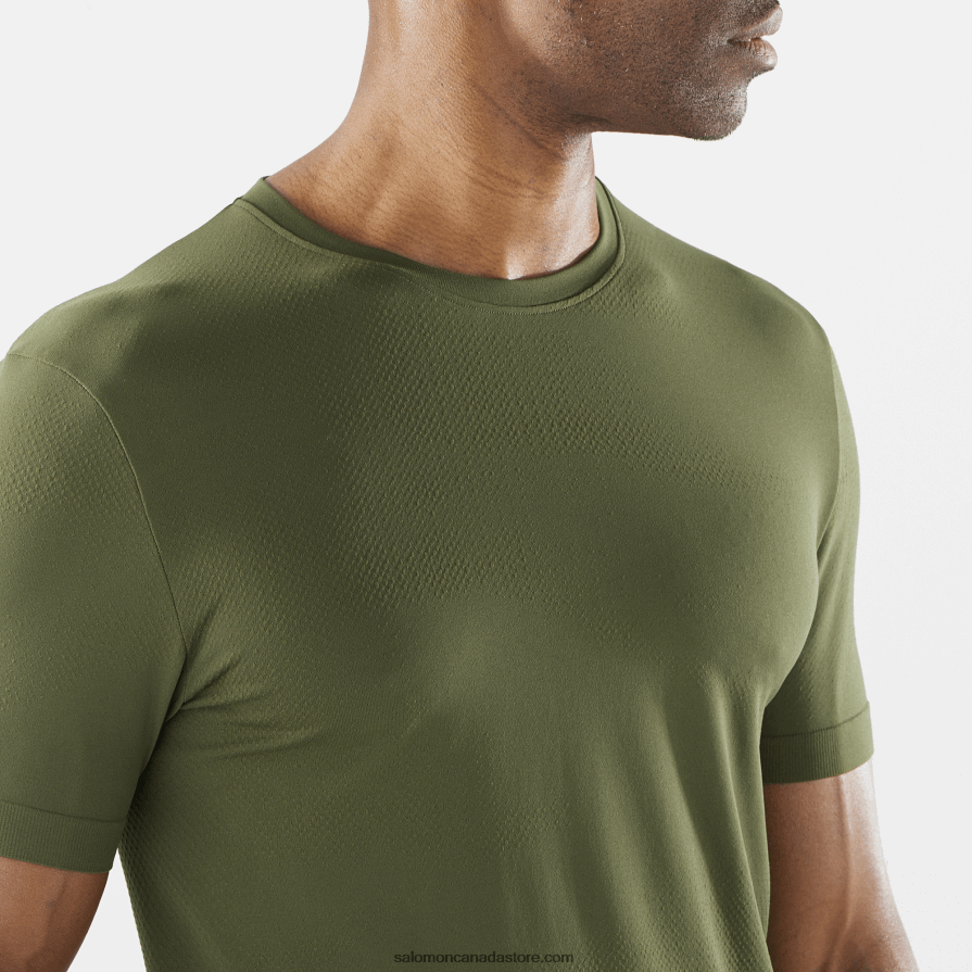 Men\'s Short Sleeve T-Shirt - Essential Seamless Salomon Grape Leaf/Forest Night X6B4FZ246