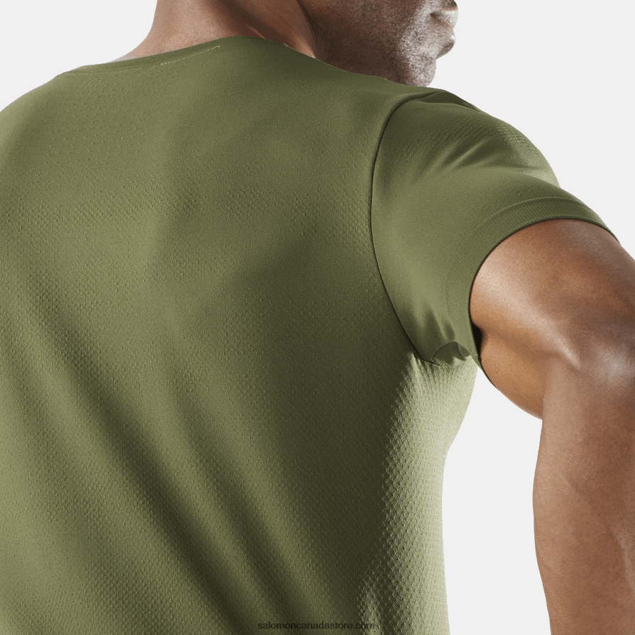 Men\'s Short Sleeve T-Shirt - Essential Seamless Salomon Grape Leaf/Forest Night X6B4FZ246