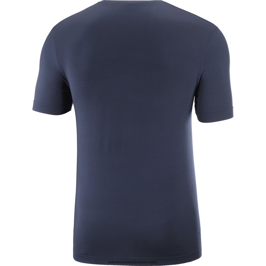 Men\'s Short Sleeve T-Shirt - Essential Seamless Salomon Navy Iris/Night Sky X6B4FZ244