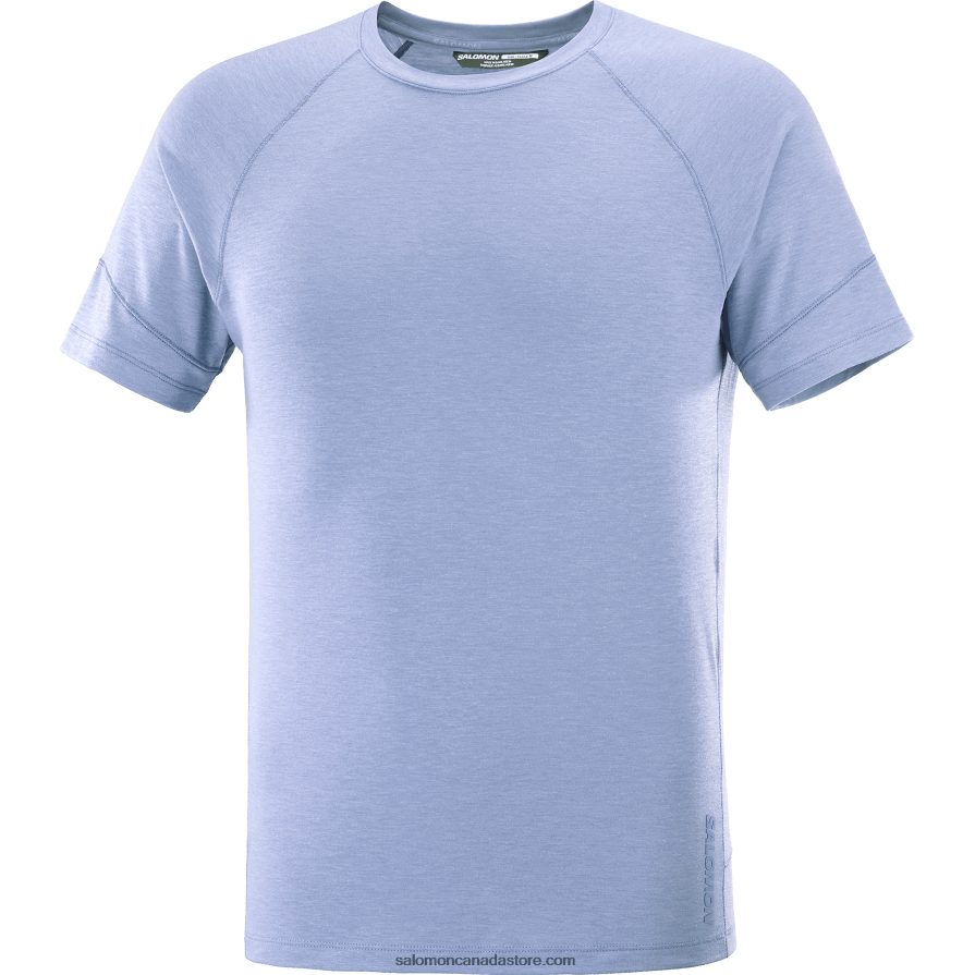 Men\'s Short Sleeve T-Shirt - Runlife Salomon English Manor/Heather X6B4FZ1198