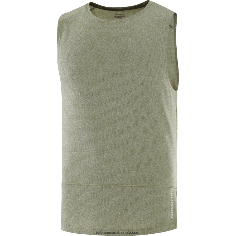 Men\'s Tank - Cross Run Salomon Grape Leaf/Heather X6B4FZ227