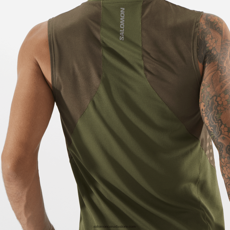 Men\'s Tank - Sense Aero Salomon Grape Leaf/Dusky Green X6B4FZ242