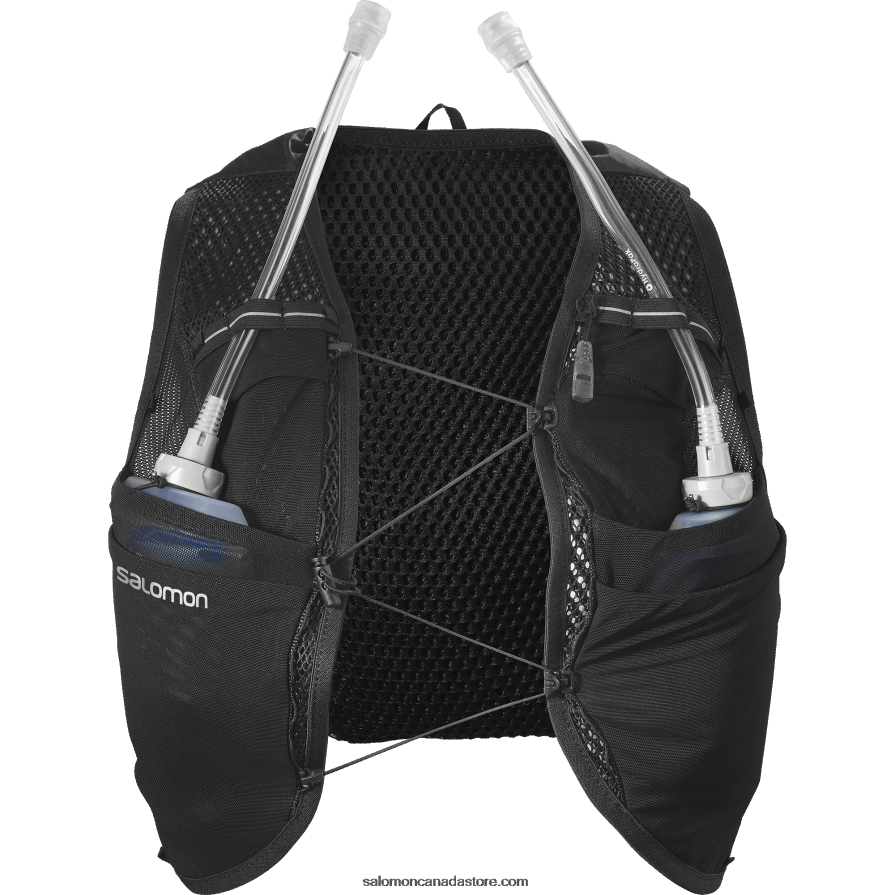 Women\'s Running Vest with flasks included - Active Skin 8 Salomon Black X6B4FZ983