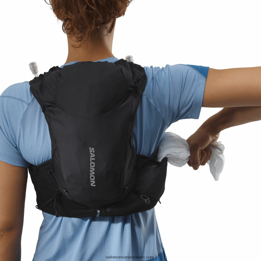 Women\'s Running Vest with flasks included - Adv Skin 12 Salomon Black/Ebony X6B4FZ967