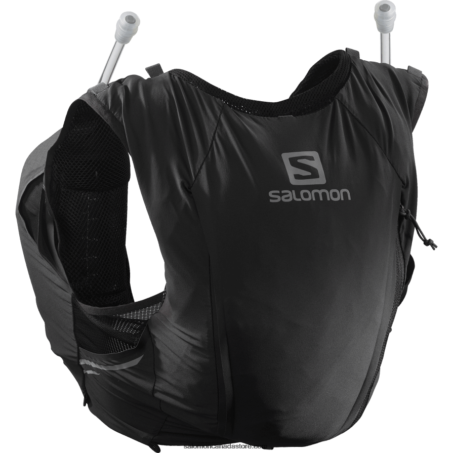 Women\'s Running Vest with flasks included - Sense Pro 10 Salomon Black/Ebony X6B4FZ979