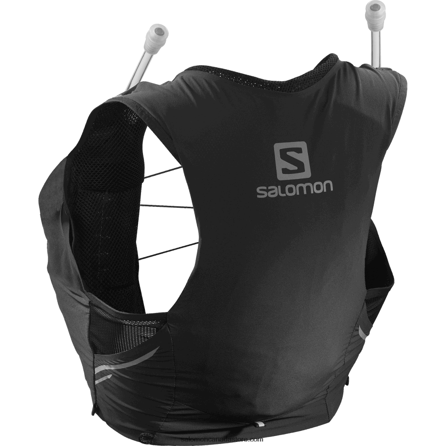 Women\'s Running Vest with flasks included - Sense Pro 5 Salomon Black/Ebony X6B4FZ976