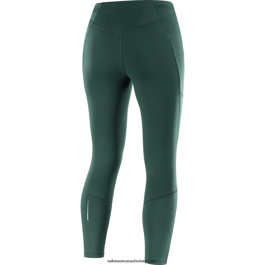 Women\'s 5/6 Tights - Cross Run 25 Salomon Ponderosa Pine X6B4FZ1160