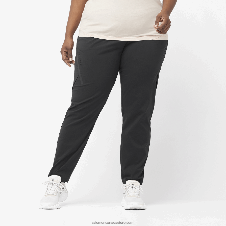 Women's Pants - Runlife Salomon Deep Black X6B4FZ944