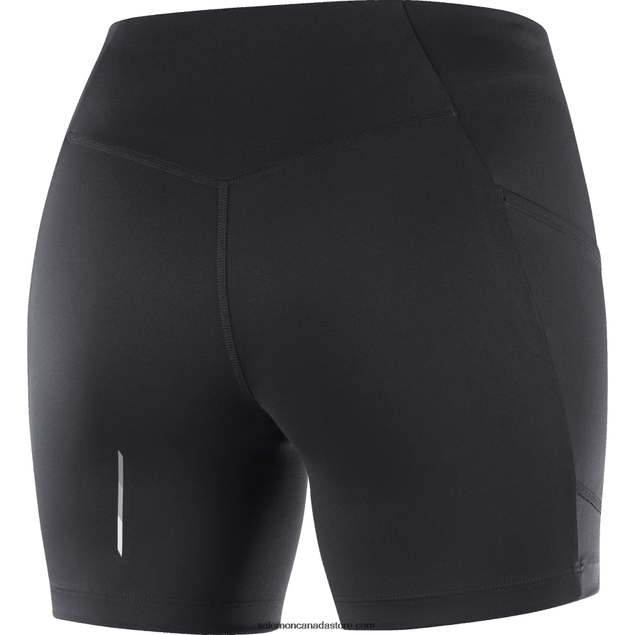 Women\'s Short Tights - Cross Run 5 Salomon Deep Black X6B4FZ1154