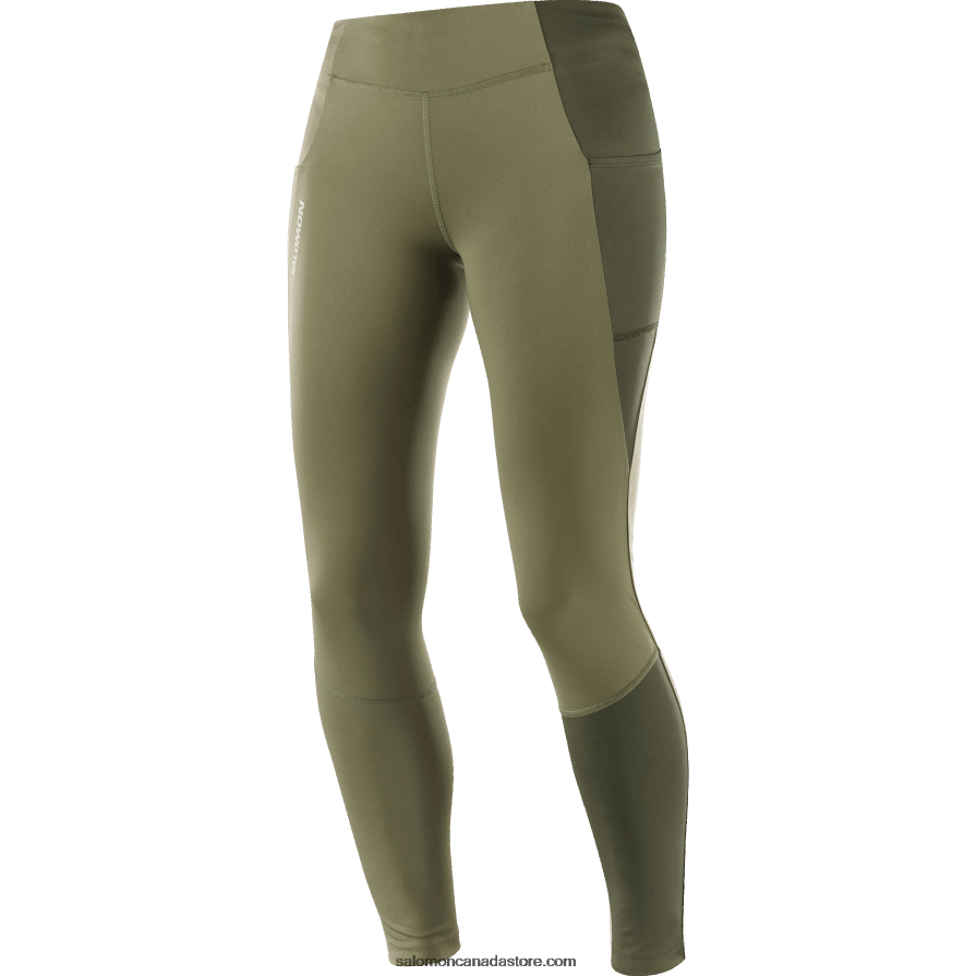 Women\'s Tights - Cross Run 28 Salomon Grape Leaf/Forest Night X6B4FZ1162