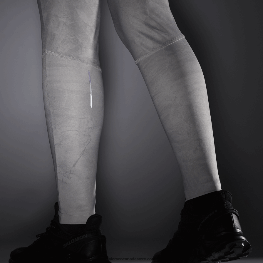 Women\'s Tights - Cross Run 28 Salomon Oyster Mushroom/Alloy/Ao X6B4FZ1161